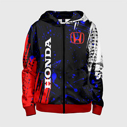 Толстовка на молнии детская HONDA, цвет: 3D-красный