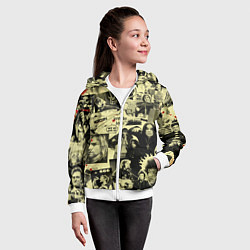 Толстовка на молнии детская РОК КУМИРЫ, цвет: 3D-белый — фото 2