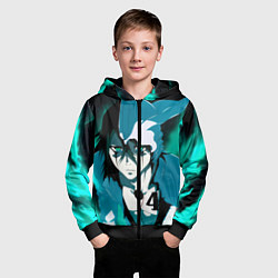 Толстовка на молнии детская Улькиорра Сифер Ulquiorra, цвет: 3D-черный — фото 2