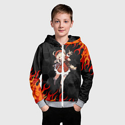 Толстовка на молнии детская Genshin Impact - Klee, цвет: 3D-меланж — фото 2