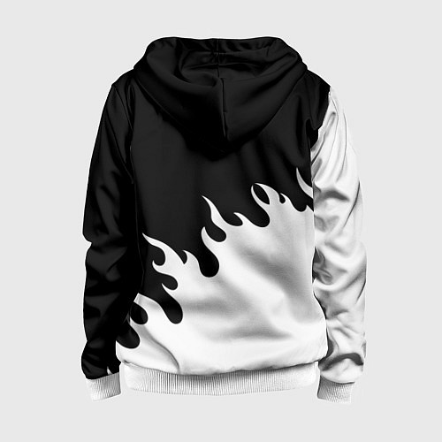 Детская толстовка на молнии BLEACH FIRE БЛИЧ ОГОНЬ / 3D-Белый – фото 2