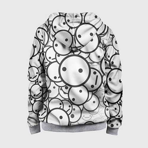 Детская толстовка на молнии SMILE / 3D-Меланж – фото 2