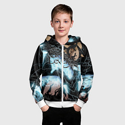 Толстовка на молнии детская Solo leveling, цвет: 3D-белый — фото 2