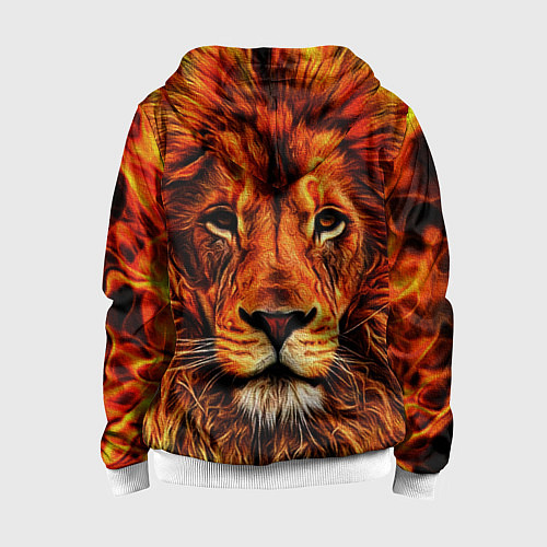 Детская толстовка на молнии LION / 3D-Белый – фото 2