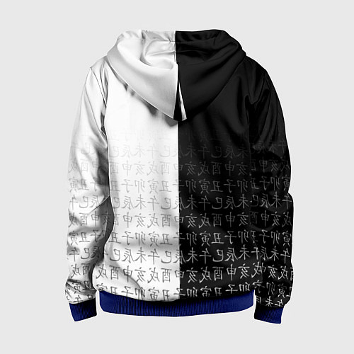 Детская толстовка на молнии СОН ДЖИН ВУ SOLO LEVELING / 3D-Синий – фото 2