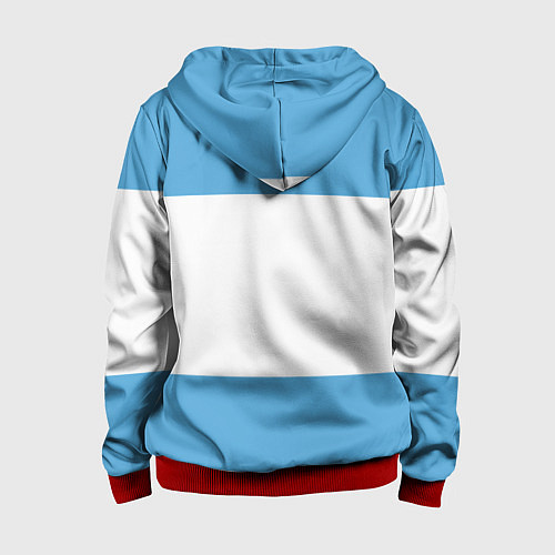 Детская толстовка на молнии Сборная Аргентины / 3D-Красный – фото 2