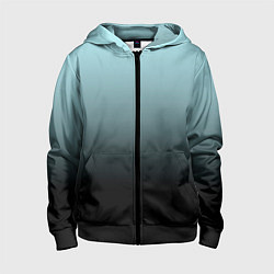 Толстовка на молнии детская Black and Blue gradient, цвет: 3D-черный