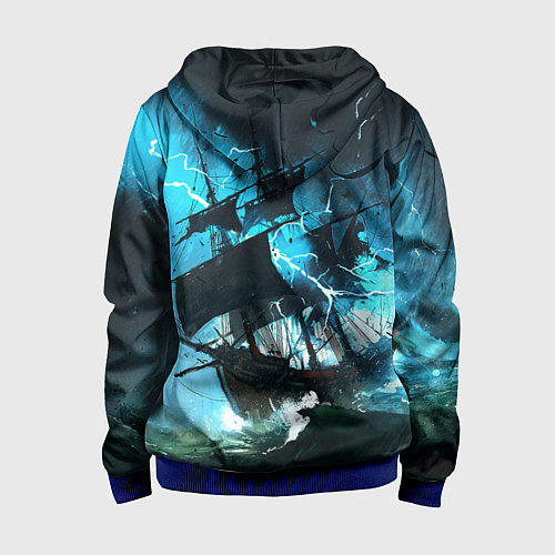 Детская толстовка на молнии Летучий голландец / 3D-Синий – фото 2