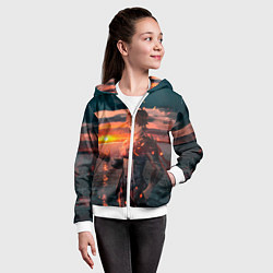 Толстовка на молнии детская Tartaglia art, цвет: 3D-белый — фото 2