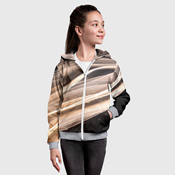 Толстовка на молнии детская МлеЧныЙ Путь, цвет: 3D-меланж — фото 2