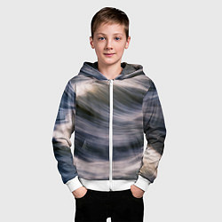 Толстовка на молнии детская Море волнуется, цвет: 3D-белый — фото 2