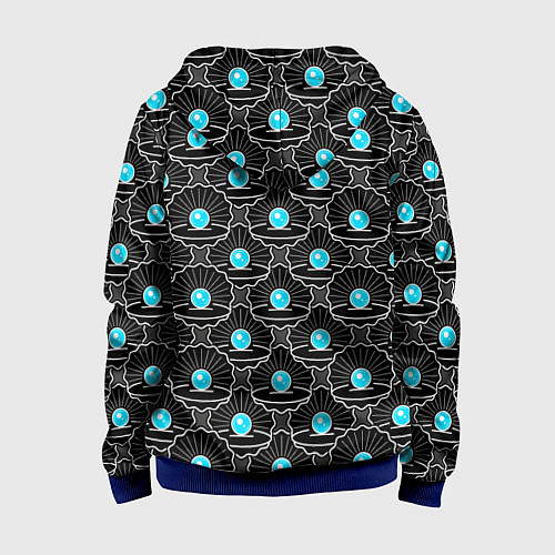 Детская толстовка на молнии Жемчужина моря / 3D-Синий – фото 2