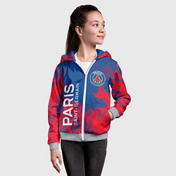 Толстовка на молнии детская ФК ПСЖ PARIS SAINT GERMAIN, цвет: 3D-меланж — фото 2