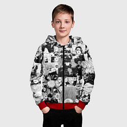 Толстовка на молнии детская Магическая Битва, цвет: 3D-красный — фото 2