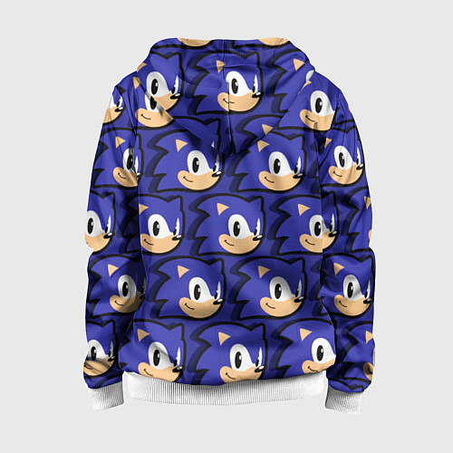 Детская толстовка на молнии Sonic pattern / 3D-Белый – фото 2