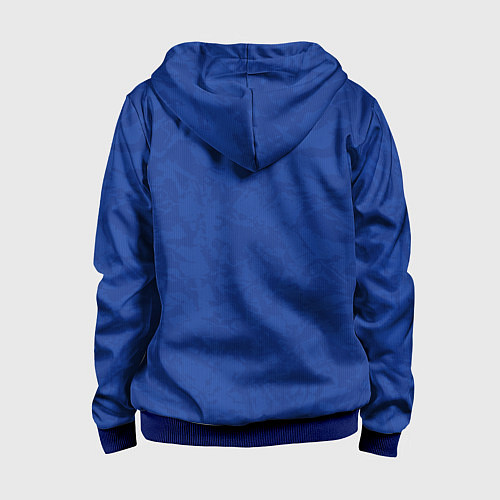 Детская толстовка на молнии Выездная форма Сборной Англии / 3D-Синий – фото 2