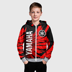 Толстовка на молнии детская YAMAHA ЯМАХА МОТОСПОРТ, цвет: 3D-меланж — фото 2