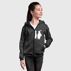 Толстовка на молнии детская It Takes Two Silhouette, цвет: 3D-черный — фото 2