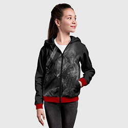 Толстовка на молнии детская БЕРСЕРК черно - белый, цвет: 3D-красный — фото 2