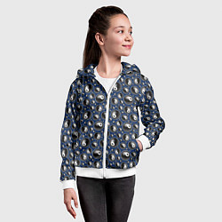 Толстовка на молнии детская Бильярд 8, цвет: 3D-белый — фото 2