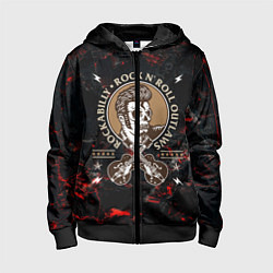 Детская толстовка на молнии Элвис Пресли Rock n roll