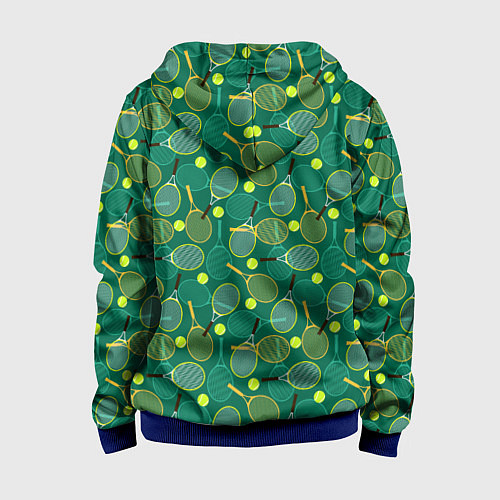 Детская толстовка на молнии Большой Теннис / 3D-Синий – фото 2
