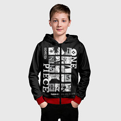 Толстовка на молнии детская ONE PIECE Главные герои, цвет: 3D-красный — фото 2