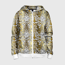 Детская толстовка на молнии Versace gold & white