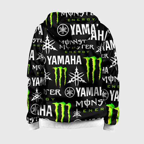 Детская толстовка на молнии YAMAHA X MONSTER SPORT / 3D-Белый – фото 2