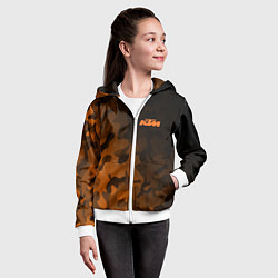 Толстовка на молнии детская KTM КТМ CAMO RACING, цвет: 3D-белый — фото 2