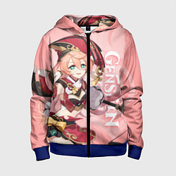 Толстовка на молнии детская Genshin Impact, Янь Фэй, цвет: 3D-синий