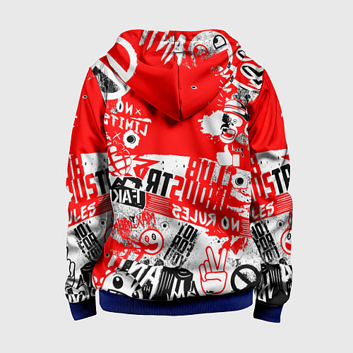 Детская толстовка на молнии Crazy / 3D-Синий – фото 2