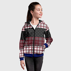 Толстовка на молнии детская Комбинированный красно-серый, цвет: 3D-синий — фото 2