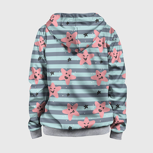 Детская толстовка на молнии Smiling Stars / 3D-Меланж – фото 2