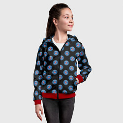Толстовка на молнии детская ПСЖ ПАТТЕРН PSG PATTERN, цвет: 3D-красный — фото 2