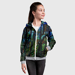 Толстовка на молнии детская Разноцветная гора, цвет: 3D-меланж — фото 2