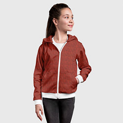 Толстовка на молнии детская Красная вязь, цвет: 3D-белый — фото 2