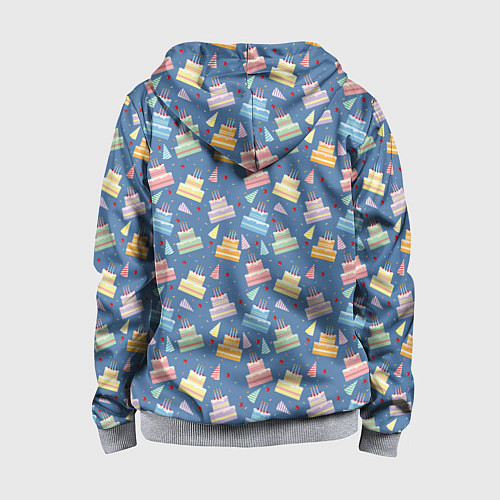 Детская толстовка на молнии Торты / 3D-Меланж – фото 2