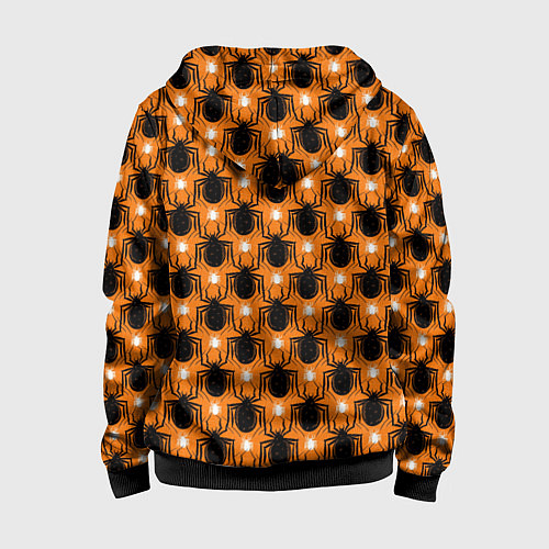 Детская толстовка на молнии Пауки / 3D-Черный – фото 2