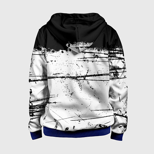 Детская толстовка на молнии ИСПАЧКАННЫЙ КРАСКОЙ / 3D-Синий – фото 2