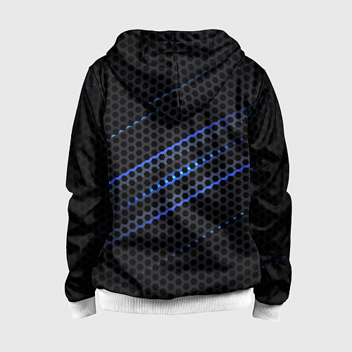 Детская толстовка на молнии СТАЛЬНАЯ СЕТКА НЕОН STEEL MESH NEON / 3D-Белый – фото 2