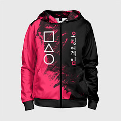 Толстовка на молнии детская Ojingeo Geim, цвет: 3D-черный