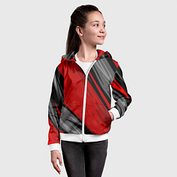 Толстовка на молнии детская Сиомбиотический стиль, цвет: 3D-белый — фото 2