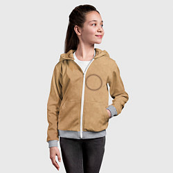 Толстовка на молнии детская Круг Игра в кальмара, цвет: 3D-меланж — фото 2