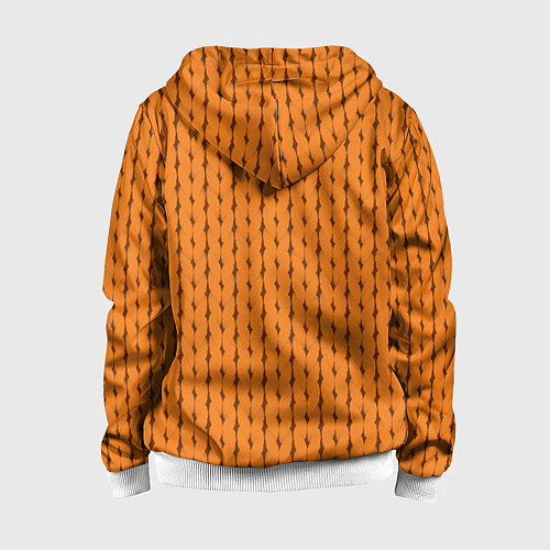 Детская толстовка на молнии ORANGE ROPE HALLOWEEN / 3D-Белый – фото 2