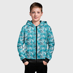 Толстовка на молнии детская Снежный Дизайн, цвет: 3D-черный — фото 2