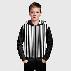 Толстовка на молнии детская Эффект Доплера, цвет: 3D-черный — фото 2