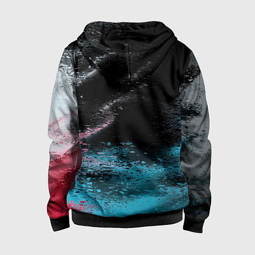 Детская толстовка на молнии Распад красок / 3D-Черный – фото 2