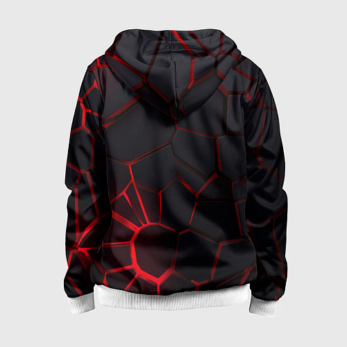 Детская толстовка на молнии Адские 3D плиты 3Д геометрия плиты / 3D-Белый – фото 2