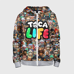 Толстовка на молнии детская Toca Life, цвет: 3D-меланж